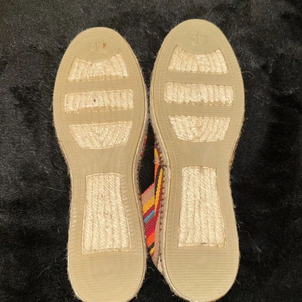 Diegos Classic flat Côte d'Azur stripe espadrilles shoes For Men and Women Sz 38